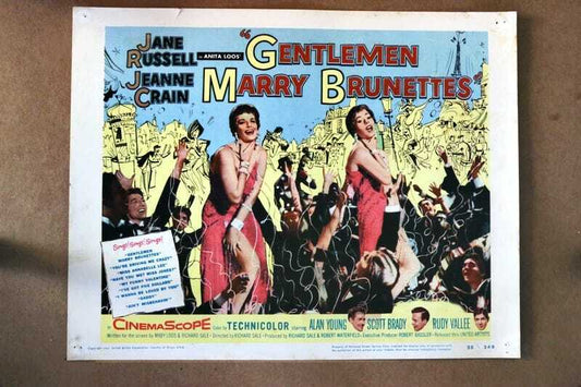 ORIGINAL LOBBY CARD - GENTLEMEN MARRY BRUNETTES - 1955 - title card