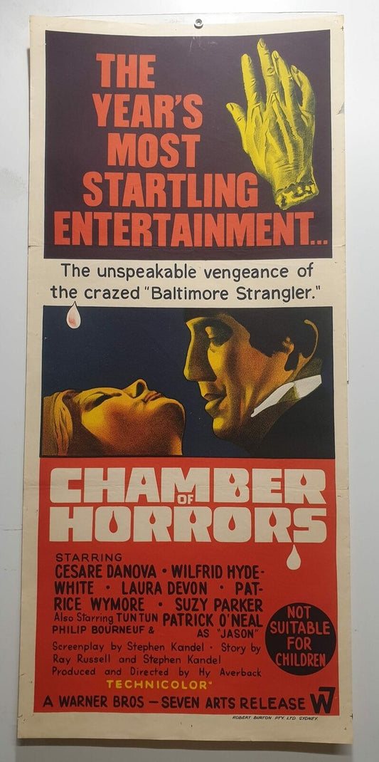 ORIGINAL DAYBILL MOVIE POSTER - CHAMBER OF HORRORS