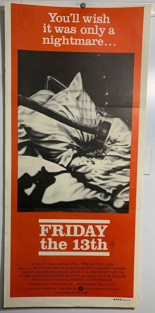 ORIGINAL DAYBILL MOVIE POSTER - FRIDAY THE 13TH