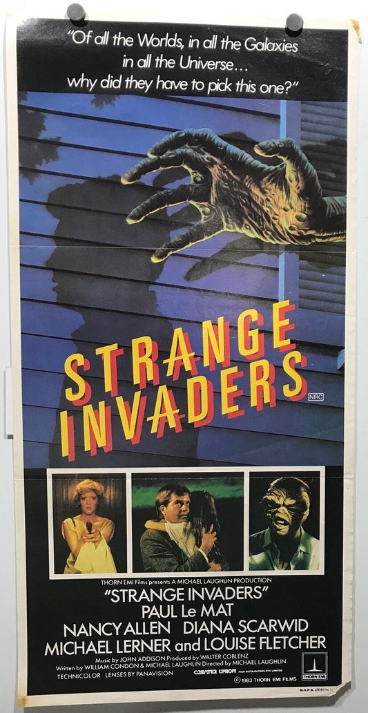 ORIGINAL DAYBILL MOVIE POSTER - STRANGE INVADERS – SCIENCE FICTION