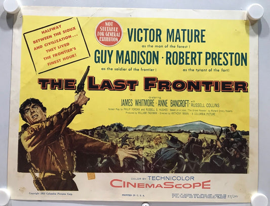 ORIGINAL LOBBY CARDS - THE LAST FRONTIER - 1955 - set of 8