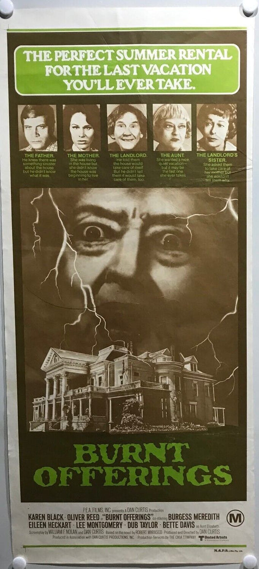 ORIGINAL DAYBILL MOVIE POSTER - BURNT OFFERINGS