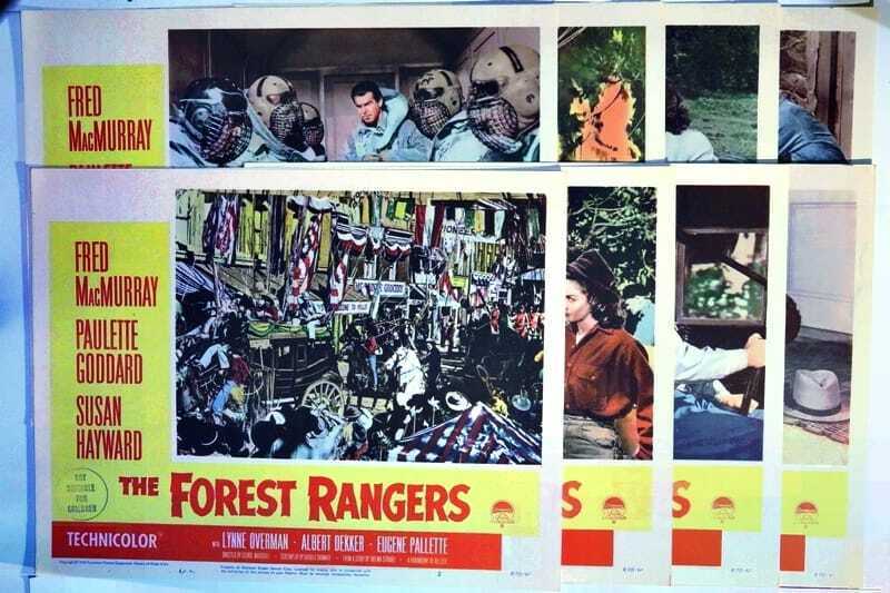 ORIGINAL LOBBY CARDS - THE FOREST RANGERS - R1958 - set of 8