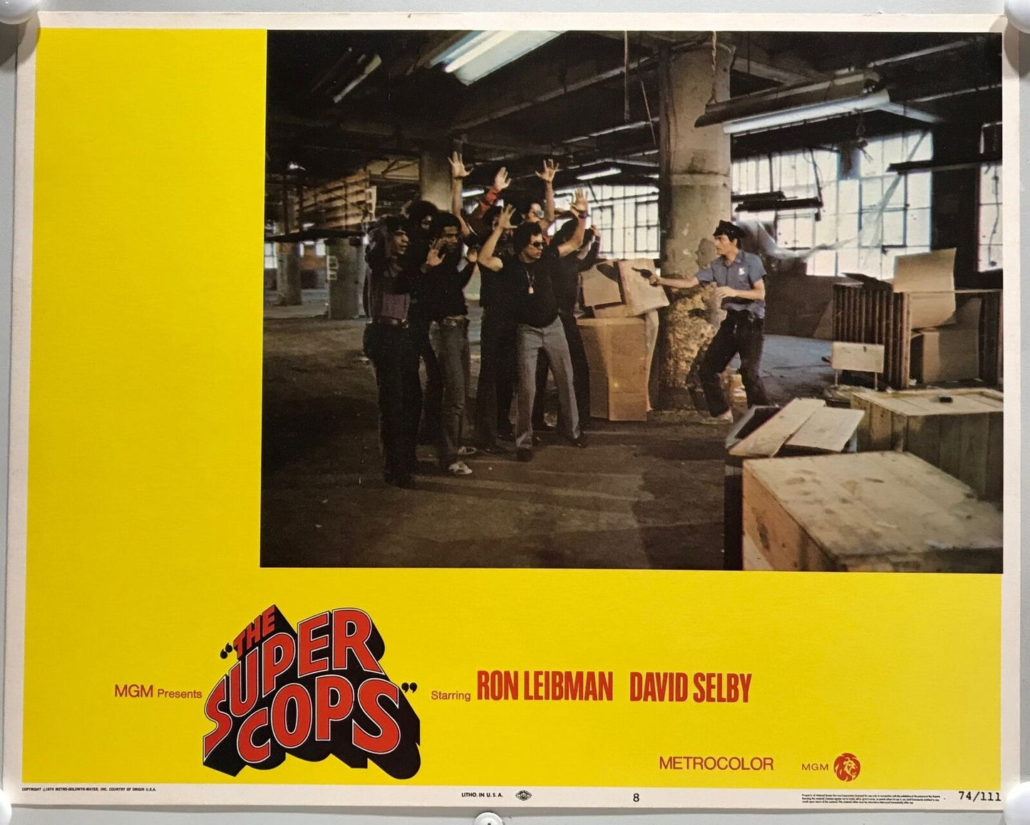 ORIGINAL LOBBY CARDS - THE SUPER COPS - 1974 - set of 8