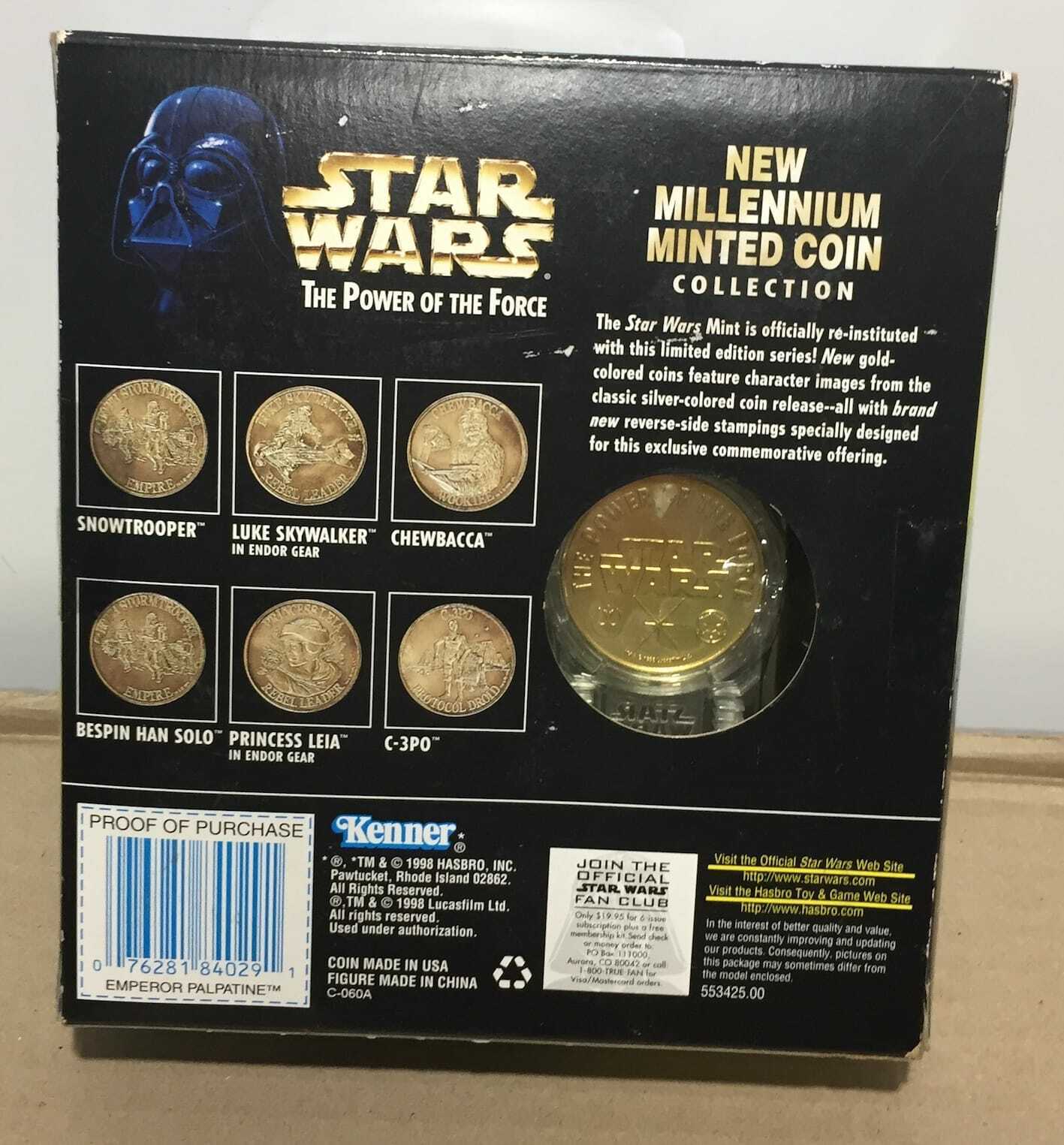 STAR WARS - KENNER - POTF - EMPEROR PALPATINE - Mint Coin Limited Edition