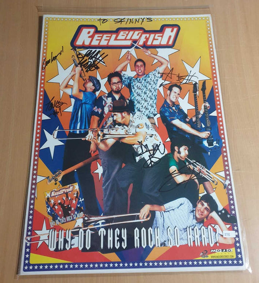 MUSIC PROMO POSTER - SIGNED - REEL BIG FISH - WHY DO THEY ROCK SO HARD