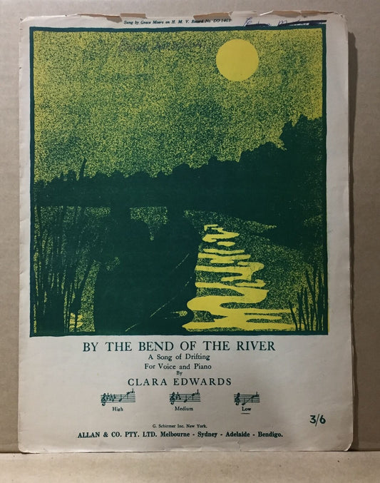 MUSIC SHEET - BY THE BEND OF THE RIVER - CLARA EDWARDS