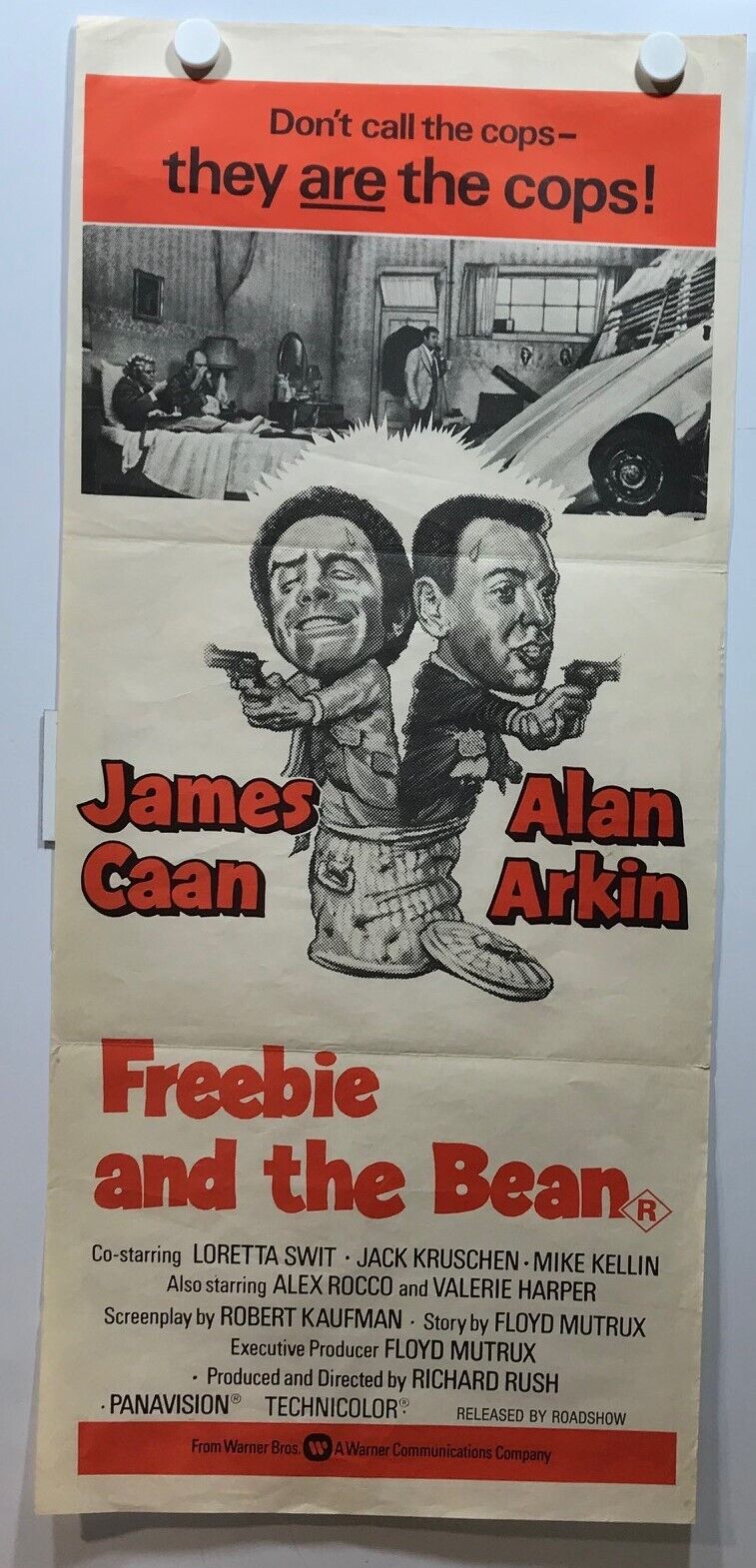 ORIGINAL DAYBILL MOVIE POSTER - FREEBIE AND THE BEAN