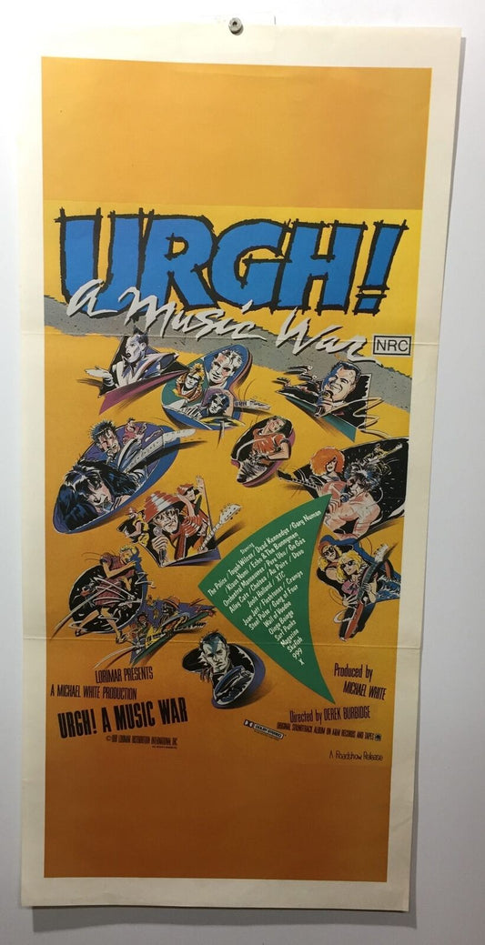 ORIGINAL DAYBILL MOVIE POSTER - URGH! A MUSIC WAR - 1981