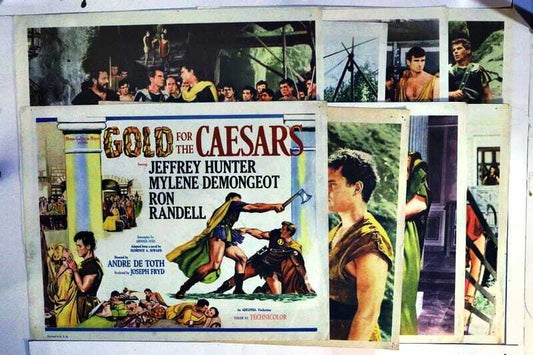 ORIGINAL LOBBY CARDS - GOLD FOR THE CAESARS - 1963 - set of 8