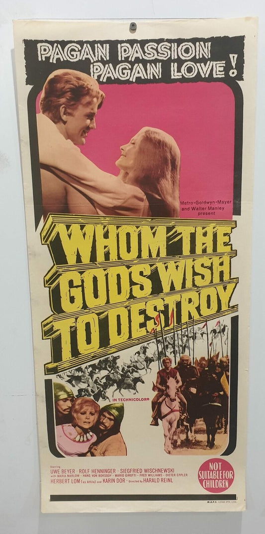 ORIGINAL DAYBILL MOVIE POSTER - WHOM THE GODS WISH TO DESTROY