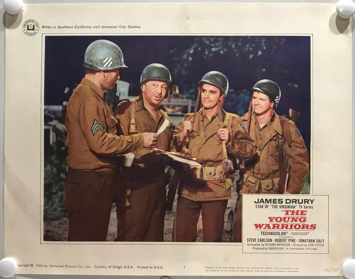 ORIGINAL LOBBY CARDS - THE YOUNG WARRIORS - 1966 - set of 8