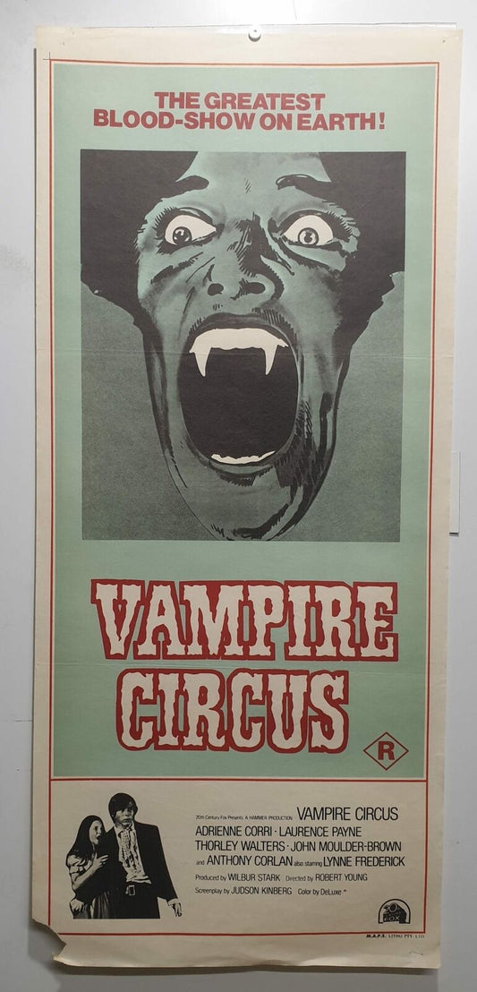 ORIGINAL DAYBILL MOVIE POSTER - VAMPIRE CIRCUS - 1972