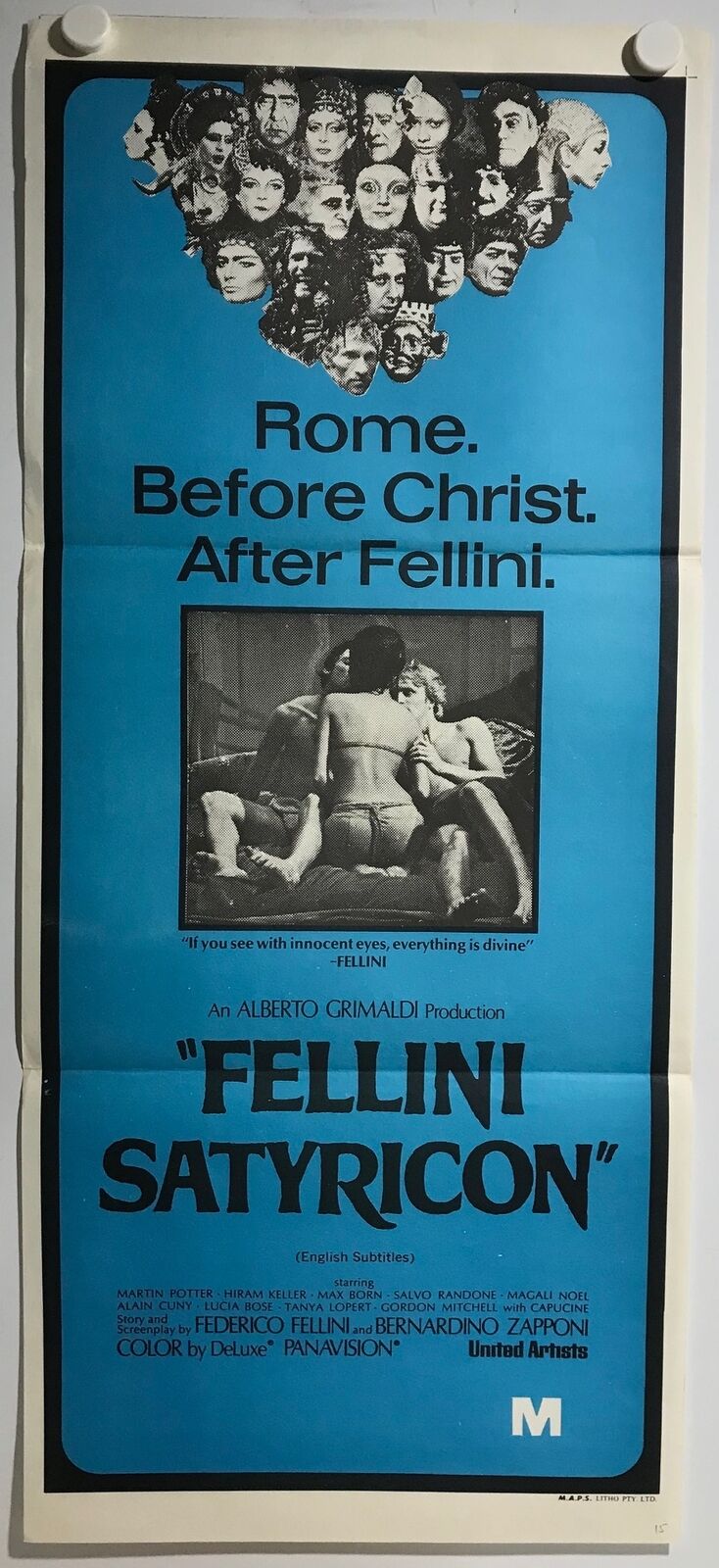 ORIGINAL DAYBILL MOVIE POSTER - FELLINI SATYRICON