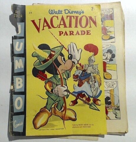 COMIC BOOK ~~ WALT DISNEY'S VACATION PARADE JUMBO J.5 MICKEY MOUSE ROBIN HOOD