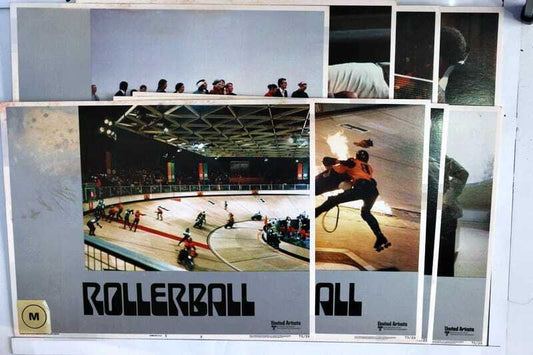 ORIGINAL LOBBY CARDS - ROLLERBALL - 1975 - set of 8