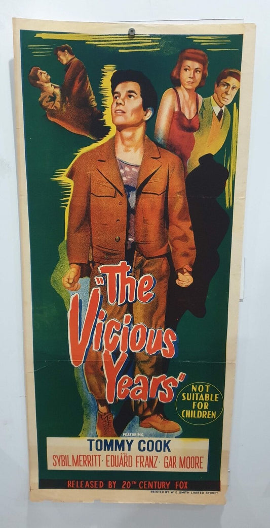 ORIGINAL DAYBILL MOVIE POSTER - THE VICIOUS YEARS 1950 - aka - The Gangster We Made