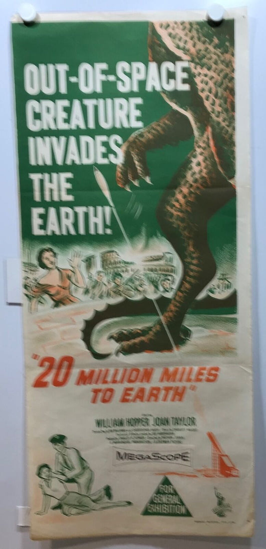 ORIGINAL DAYBILL MOVIE POSTER - 20 MILLION MILES TO EARTH - 1957