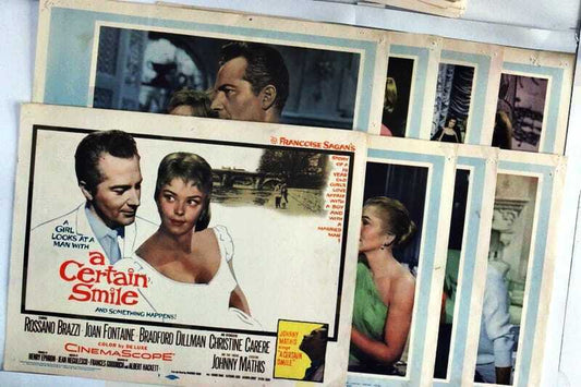 ORIGINAL LOBBY CARDS - A CERTAIN SMILE - 1958 - set of 8