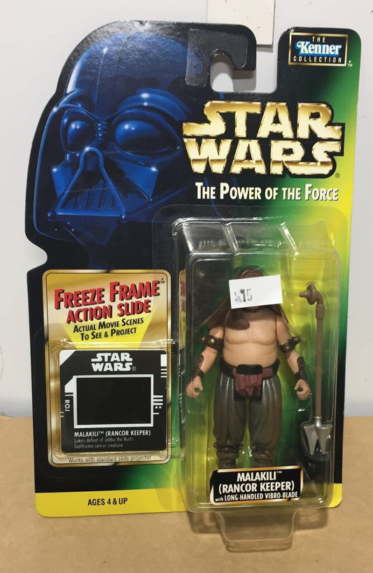 STAR WARS - KENNER - POTF - MALAKILI (RANCOR KEEPER)- with Long-handled Vibro-blade