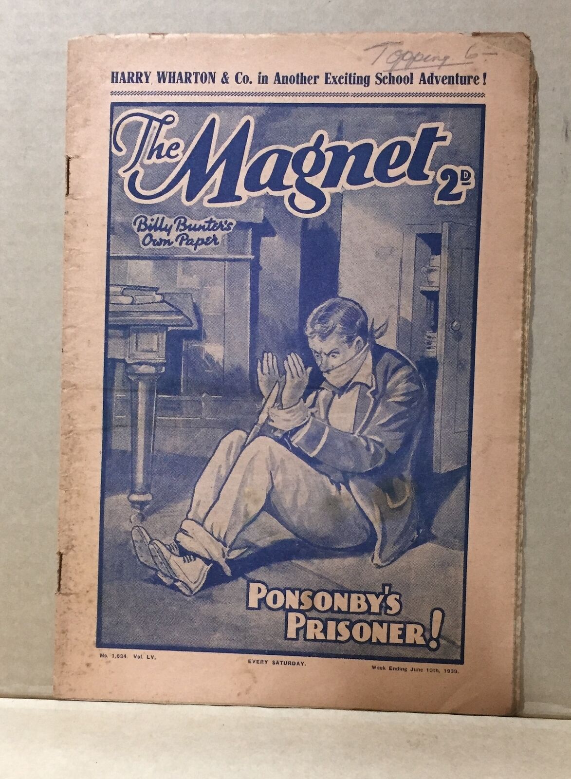 COMIC BOOK - THE MAGNET 2D NO.1634 1939