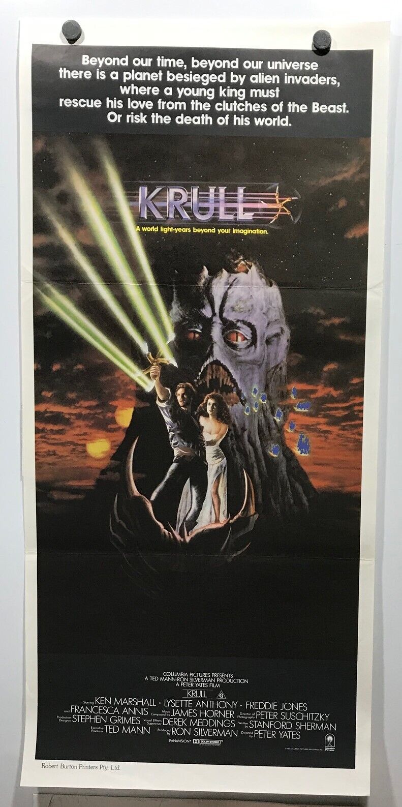 ORIGINAL DAYBILL MOVIE POSTER - KRULL - SCIENCE FICTION