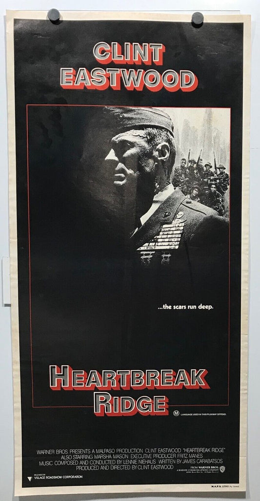 ORIGINAL DAYBILL MOVIE POSTER - HEARTBREAK RIDGE