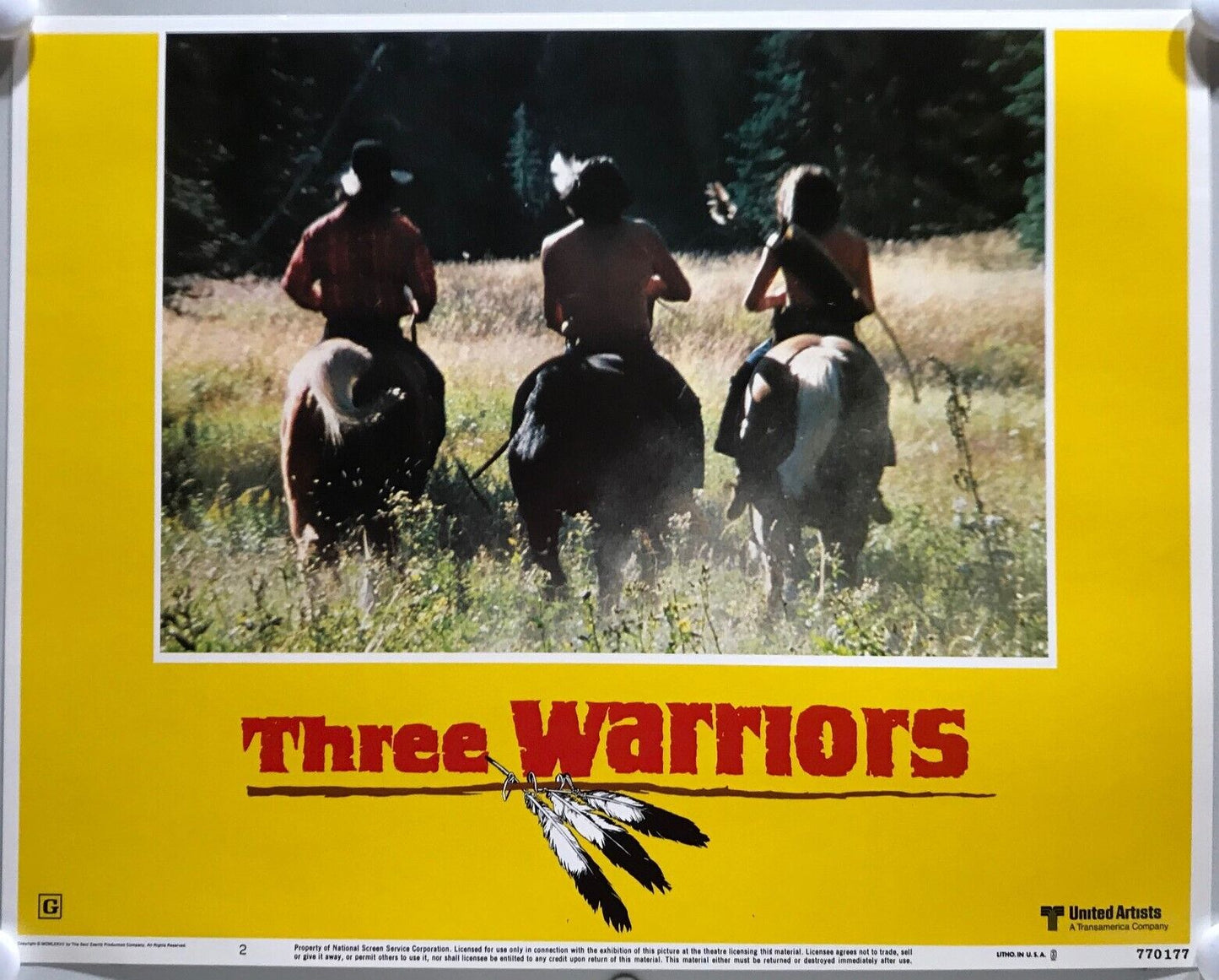 ORIGINAL LOBBY CARDS - THREE WARRIORS -1977 - set of 8