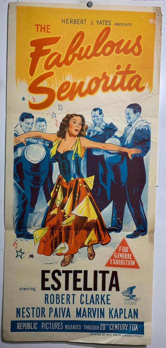 ORIGINAL DAYBILL MOVIE POSTER - FABULOUS SENORITA