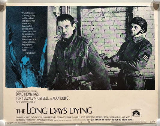 ORIGINAL LOBBY CARDS - THE LONG DAY'S DYING - 1968 - set of 8