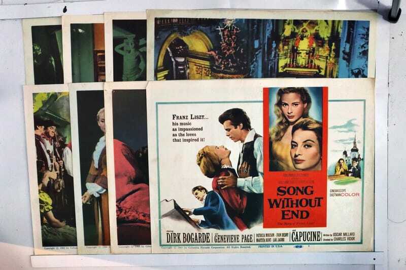 ORIGINAL LOBBY CARDS - SONG WITHOUT END - 1960 - set of 8