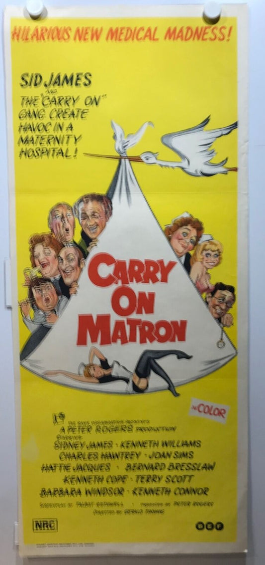 ORIGINAL DAYBILL MOVIE POSTER - CARRY ON MATRON