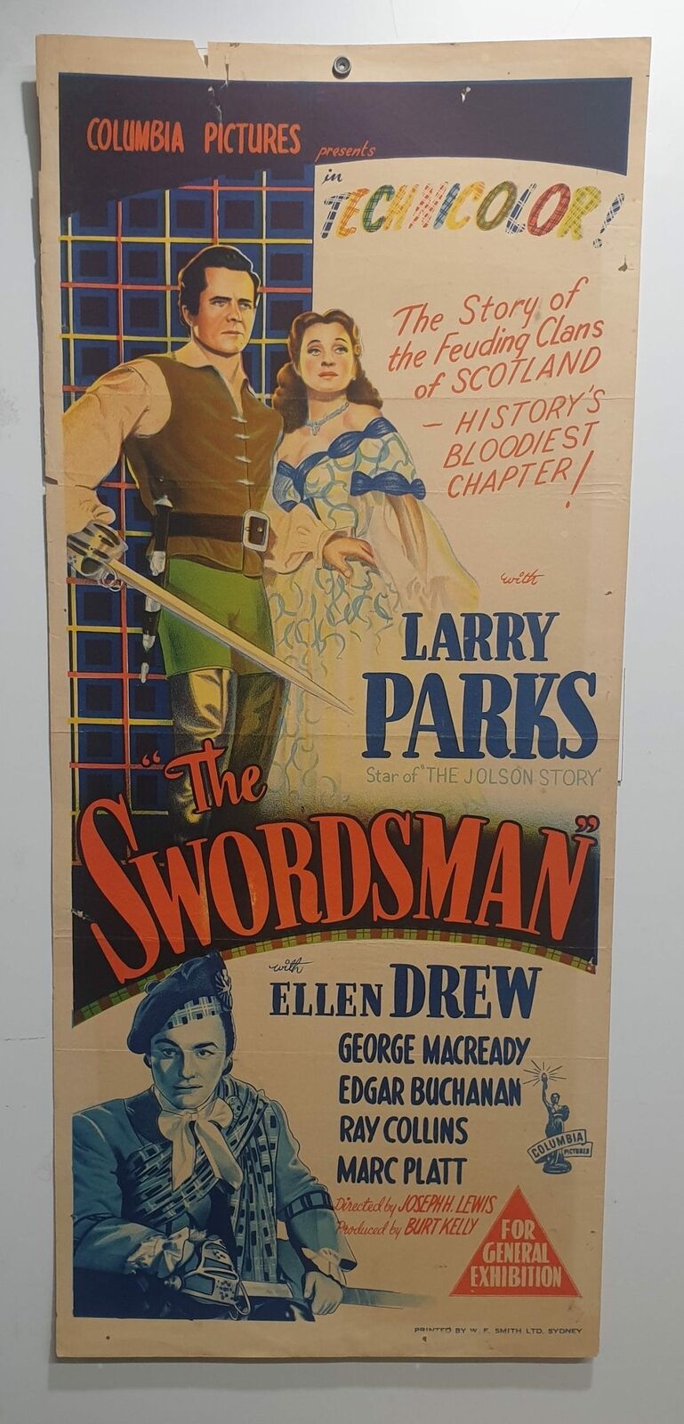 ORIGINAL DAYBILL MOVIE POSTER - THE SWORDSMAN