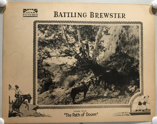 ORIGINAL SERIAL LOBBY CARD - BATTLING BREWSTER (a) - 1924 - Episode 7 scene card