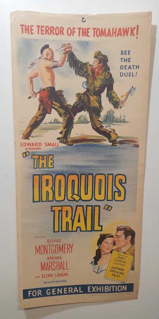 ORIGINAL DAYBILL MOVIE POSTER - THE IROQUOIS TRAIL