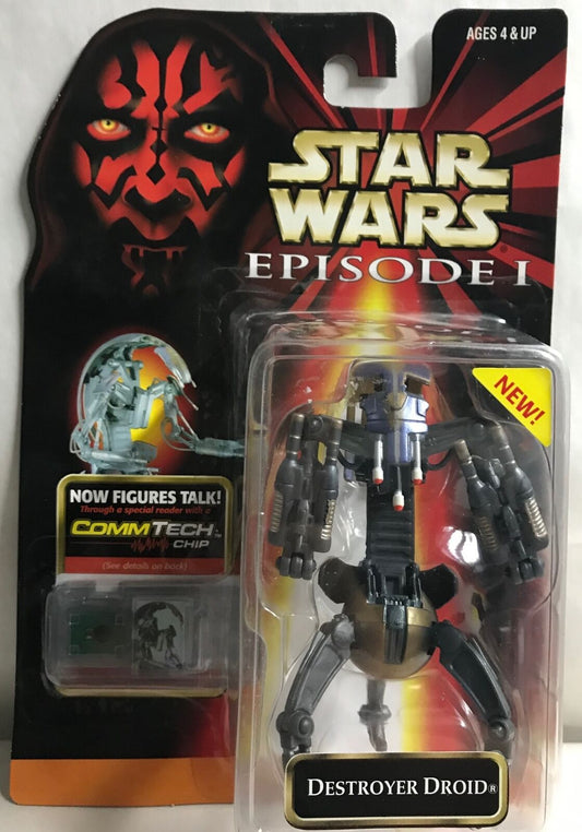 STAR WARS - HASBRO - EPISODE 1 - DESTROYER DROID - with CommTech chip