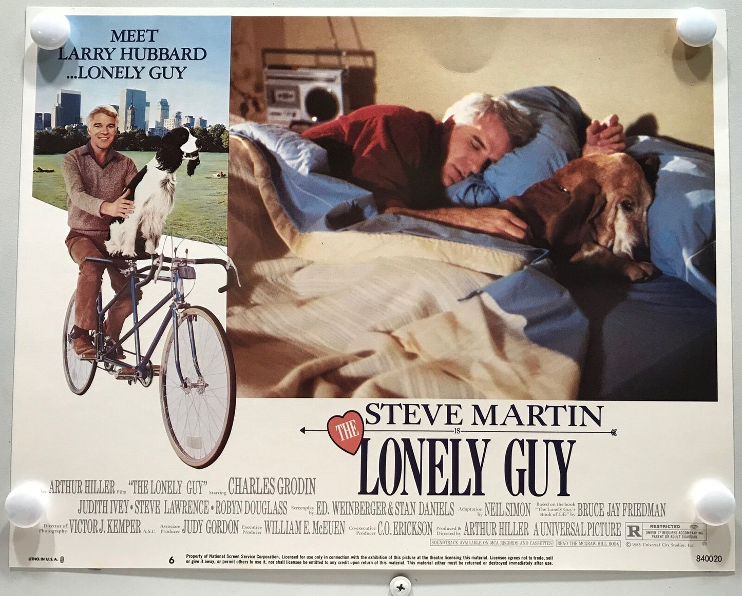 ORIGINAL LOBBY CARDS - THE LONELY GUY - 1984 - set of 8