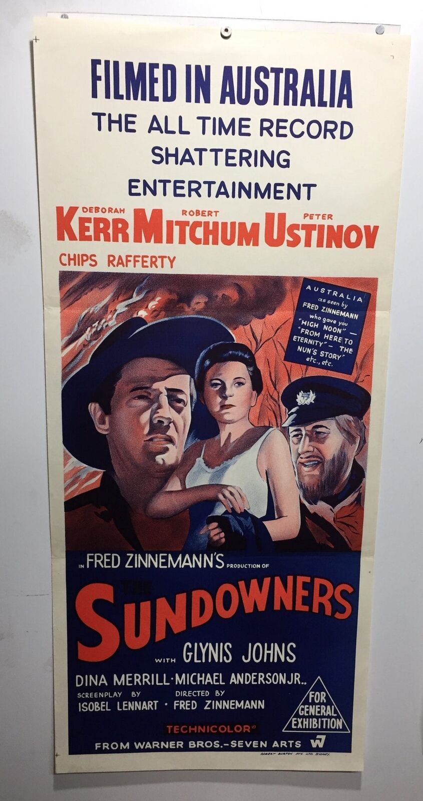 ORIGINAL DAYBILL MOVIE POSTER - THE SUNDOWNERS - 1960