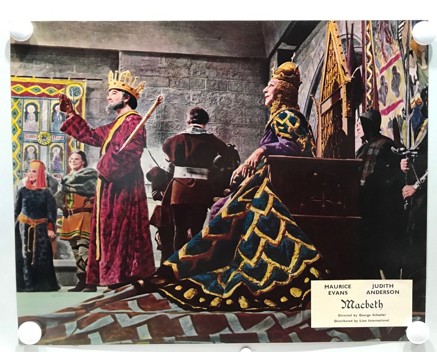 ORIGINAL LOBBY CARDS - MACBETH - 1963 - set of 8