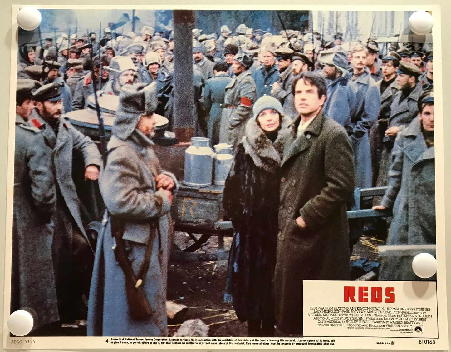 ORIGINAL LOBBY CARDS - REDS - 1981 - set of 8