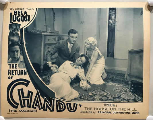 ORIGINAL SERIAL LOBBY CARD - THE RETURN OF CHANDU (c) - 1934 - Ch 2 "The Hous...