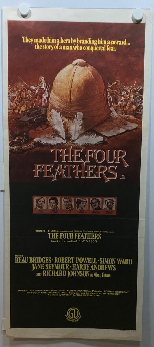 ORIGINAL DAYBILL MOVIE POSTER - THE FOUR FEATHERS - 1978