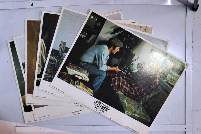 ORIGINAL LOBBY CARDS - SLITHER - 1973 - set of 8