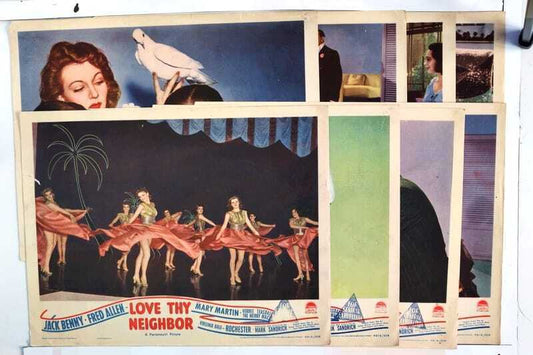 ORIGINAL LOBBY CARDS - LOVE THY NEIGHBOR - 1940 - set of 8