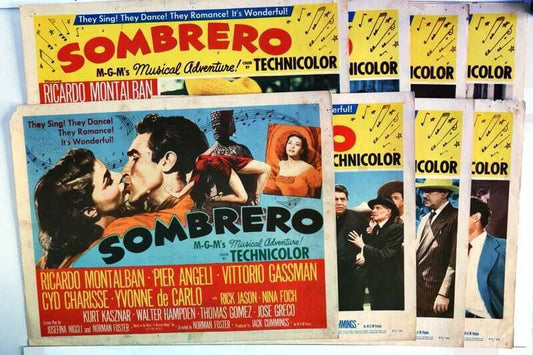 ORIGINAL LOBBY CARDS - SOMBRERO - 1953 - set of 8