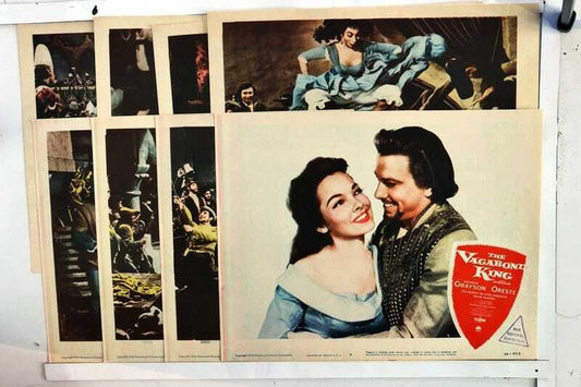 ORIGINAL LOBBY CARDS - THE VAGABOND KING - 1956 - set of 8