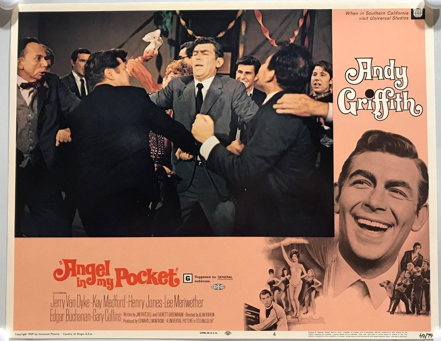 ORIGINAL LOBBY CARDS - ANGEL IN MY POCKET - 1969 - set of 8