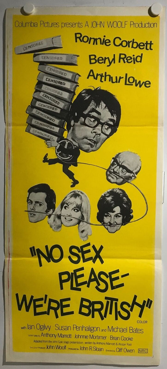 ORIGINAL DAYBILL MOVIE POSTER - "NO SEX PLEASE WE'RE BRITISH" (a) - 1973