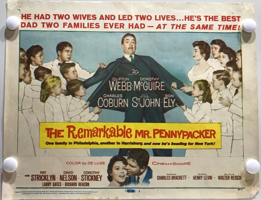 ORIGINAL LOBBY CARDS - THE REMARKABLE MR. PENNYPACKER - 1959 - set of 8