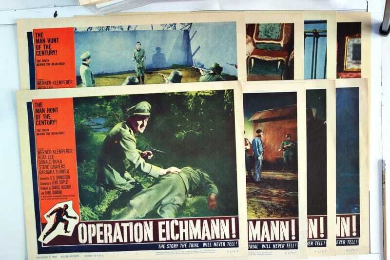 ORIGINAL LOBBY CARDS - OPERATION EICHMANN - 1961 - set of 8